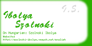 ibolya szolnoki business card